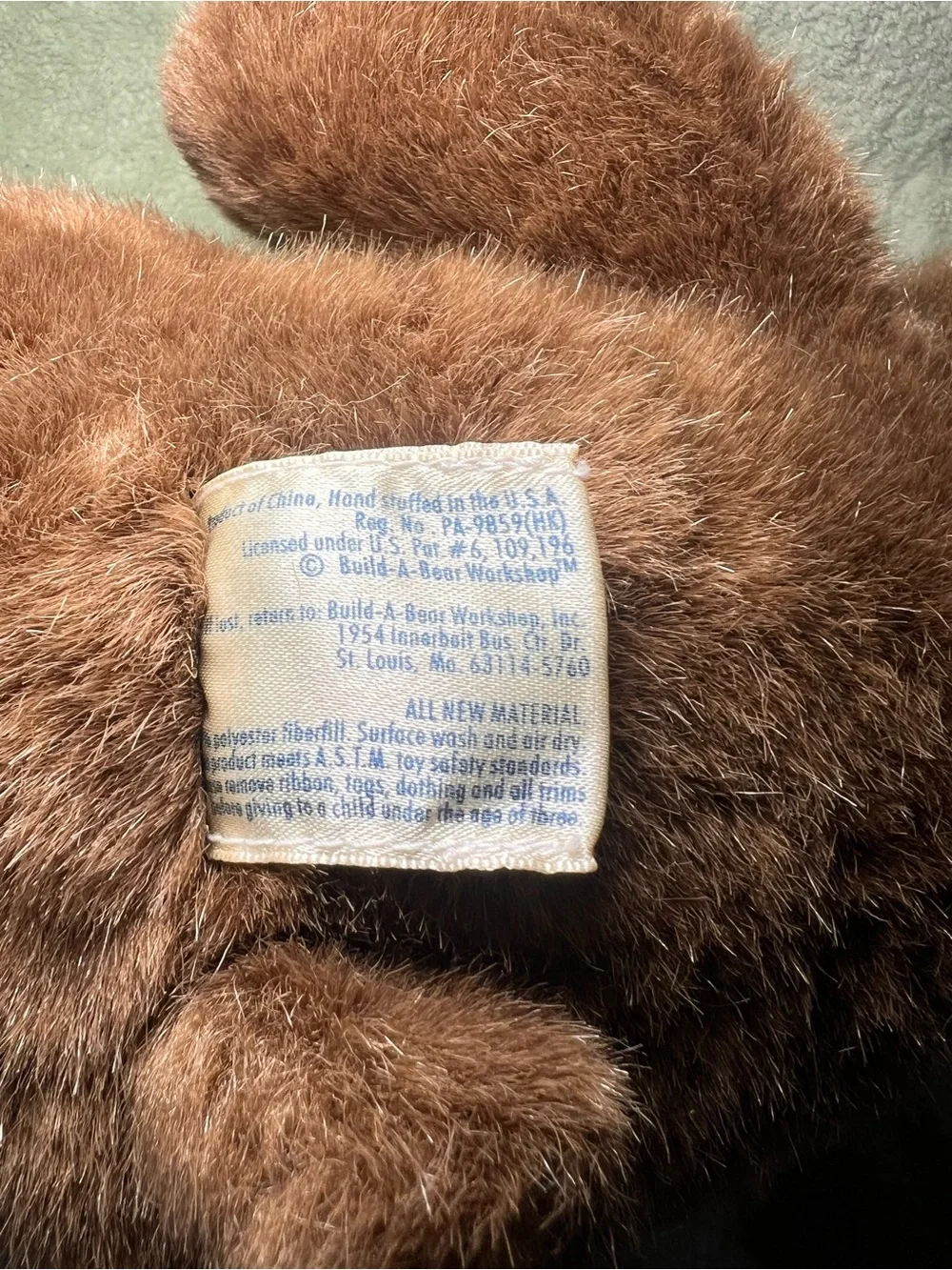 Vintage 1997 Build A Bear Original Classic 1st Edition Teddy 12” Innerbelt Tag